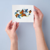 Prospectus 11,4 Cm X 14,2 Cm Infinité de papillons monarques (main)