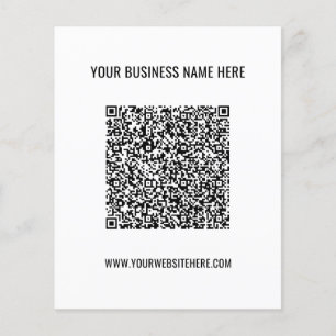 Prospectus 11,4 Cm X 14,2 Cm Informations sur le code QR personnalisé Nom Site 