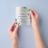 Prospectus 11,4 Cm X 14,2 Cm Invitation budgétaire à l'eucalyptus argenté (main)