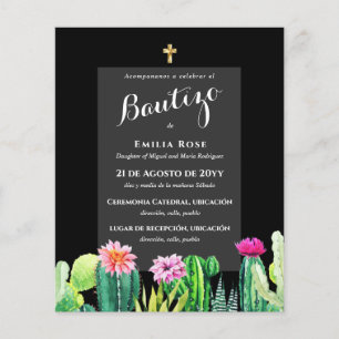 Prospectus 11,4 Cm X 14,2 Cm Invitation budgetaire EL BAUTIZO Baptême Baptême C