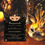 Prospectus 11,4 Cm X 14,2 Cm Invitation budgétaire Masquerade black Quinceanera<br><div class="desc">Veuillez noter que cette invitation est sur papier de prospectus et très mince. Les enveloppes ne sont pas incluses. Pour des invitations plus épaisses (même conception), veuillez visiter notre magasin. Pour une élégante mascarade, Quinceañera, 15e anniversaire. Un arrière - plan noir élégant. Décoré avec de la poussière de parties scintillant...</div>