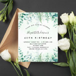 Prospectus 11,4 Cm X 14,2 Cm Invitation budgétaire pour l'eucalyptus d'annivers<br><div class="desc">Veuillez noter que cette invitation est sur papier de prospectus et très mince. Les enveloppes ne sont pas incluses. Pour des invitations plus épaisses (même conception), veuillez visiter notre magasin. Une invitation branchée pour une fête d'anniversaire de 40ème (ou tout autre âge), enchantée thème de la forêt. Un arrière -...</div>