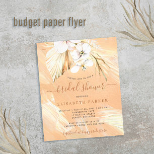 Prospectus 11,4 Cm X 14,2 Cm Invitation de baby shower bohème chic herbe de pam