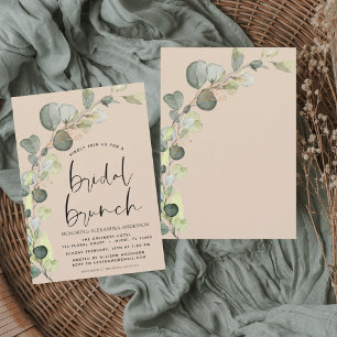 Prospectus 11,4 Cm X 14,2 Cm Invitation de brunch nuptiale Eucalyptus Budget