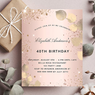 Prospectus 11,4 Cm X 14,2 Cm Invitation de budget de fête d'anniversaire de euc