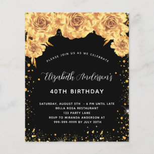 Prospectus 11,4 Cm X 14,2 Cm Invitation de budget pour une fête d'anniversaire