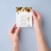 Prospectus 11,4 Cm X 14,2 Cm Invitation de douche nuptiale Budget Sunflowers (main)