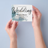 Prospectus 11,4 Cm X 14,2 Cm Invitation de mariage d'hiver budget. Flyer (main)
