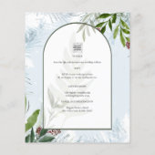 Prospectus 11,4 Cm X 14,2 Cm Invitation de mariage d'hiver pour l'olivier (Dos)