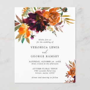 Prospectus 11,4 Cm X 14,2 Cm Invitation de mariage élégante et rustique pour l'
