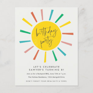 Prospectus 11,4 Cm X 14,2 Cm Invitation de partie Anniversaire de enfant du scr
