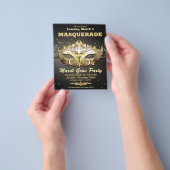 Prospectus 11,4 Cm X 14,2 Cm "Invitation du Mardi Gras Party (main)