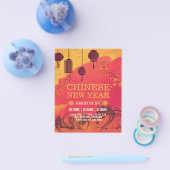 Prospectus 11,4 Cm X 14,2 Cm Invitation du Nouvel An chinois (Simple)