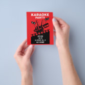 Prospectus 11,4 Cm X 14,2 Cm Invitation du parti Karaoke (main)