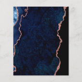 Prospectus 11,4 Cm X 14,2 Cm Invitation du rose de l'agate bleue (Dos)