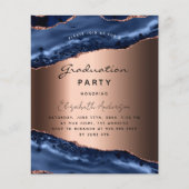 Prospectus 11,4 Cm X 14,2 Cm Invitation du rose de l'agate bleue (Devant)