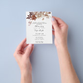 Prospectus 11,4 Cm X 14,2 Cm Invitation Flyer pour une Fête de Couple d'Automne (main)