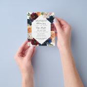 Prospectus 11,4 Cm X 14,2 Cm Invitation mariage de automne | Flyer budgétaire (main)