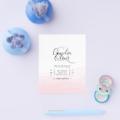 Prospectus 11,4 Cm X 14,2 Cm Invitation Mariage Iced Pink Ombre (Simple)