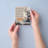 Prospectus 11,4 Cm X 14,2 Cm Invitation poétique déplaisante Halloween Éffrayan (main)