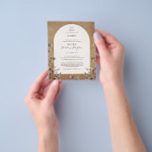 Prospectus 11,4 Cm X 14,2 Cm Invitation pour un mariage champêtre avec repas-pa (main)