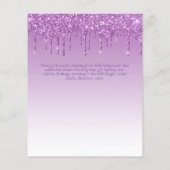 Prospectus 11,4 Cm X 14,2 Cm Invitations BAT MITZVAH brillants Parties scintill (Dos)