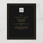 Prospectus 11,4 Cm X 14,2 Cm Invitations Black Gold Lace Wedding (Dos)
