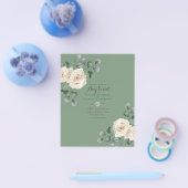 Prospectus 11,4 Cm X 14,2 Cm INVITATIONS BUDGÉTAIRES - TOUT ÉVÉNEMENT - Roses b (Simple)