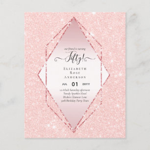 Prospectus 11,4 Cm X 14,2 Cm Invitations de fête du 50e anniversaire Parties sc