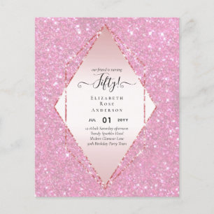 Prospectus 11,4 Cm X 14,2 Cm Invitations de fête du 50e anniversaire Parties sc