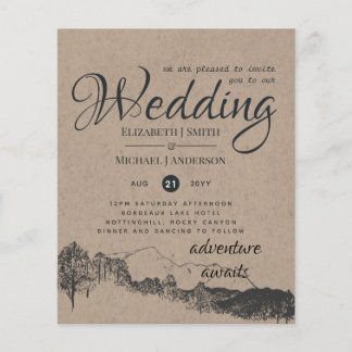 Prospectus 11,4 Cm X 14,2 Cm Invitations de mariage à moindre coût