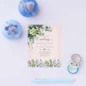 PROSPECTUS 11,4 CM X 14,2 CM INVITATIONS DE MARIAGE BUDGÉTAIRE DATES D'ÉPARGNE  (Simple)