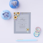 Prospectus 11,4 Cm X 14,2 Cm INVITATIONS DE MARIAGE BUDGÉTAIRE Tournesols rusti (Simple)