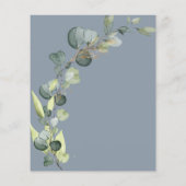 Prospectus 11,4 Cm X 14,2 Cm Invitations d'Eucalyptus Baby shower bleu poussiér (Dos)