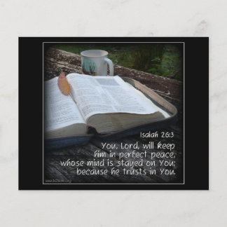 Prospectus 11,4 Cm X 14,2 Cm Isaïe 26v3 - Paix parfaite - Bible
