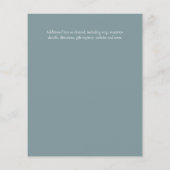 Prospectus 11,4 Cm X 14,2 Cm Jardin Eucalyptus Verdure DUSTY BLEU Mariage (Dos)