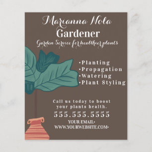 Prospectus 11,4 Cm X 14,2 Cm Jardinage Paysage jardinier Entreprise Plante