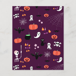 Prospectus 11,4 Cm X 14,2 Cm Jolie Art Halloween Effrayant
