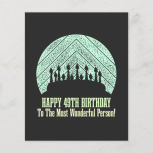 Prospectus 11,4 Cm X 14,2 Cm Joyeux 49ème anniversaire à la personne la plus me