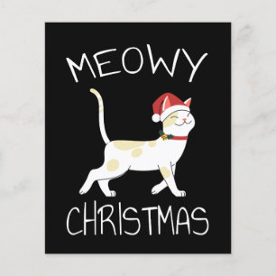 Prospectus 11,4 Cm X 14,2 Cm Joyeux Noël félin - Drôle de Noël 2022