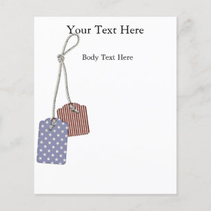 Prospectus 11,4 Cm X 14,2 Cm KRW Americana Tags Small Flyer Modèle