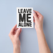 Prospectus 11,4 Cm X 14,2 Cm Laissez-moi seule confidentialité (main)