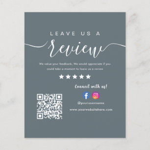 Prospectus 11,4 Cm X 14,2 Cm Laissez-nous un commentaire Facebook Instagram QR