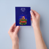 Prospectus 11,4 Cm X 14,2 Cm Lapin de Noël (main)