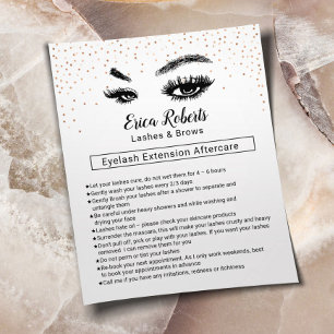 Prospectus 11,4 Cm X 14,2 Cm Lashes & Brows Eyelash Instruction de suivi