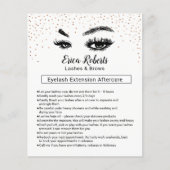 Prospectus 11,4 Cm X 14,2 Cm Lashes & Brows Eyelash Instruction de suivi (Devant)