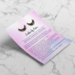 Prospectus 11,4 Cm X 14,2 Cm Lashes Eyelash Extension après soins Aquarelle ros<br><div class="desc">Lashes Artiste maquillage Instruction d'après-garde Aquarelle Pink Ombre Flyers.</div>