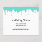 Prospectus 11,4 Cm X 14,2 Cm Lashes maquillage Artiste Turquoise moderne Drives (Dos)