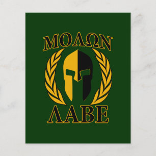 Prospectus 11,4 Cm X 14,2 Cm Lauriers de Molon Labe Spartan Forêt Verte Décor