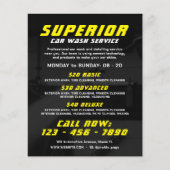 Prospectus 11,4 Cm X 14,2 Cm Lavage de voiture noir foncé (Devant)